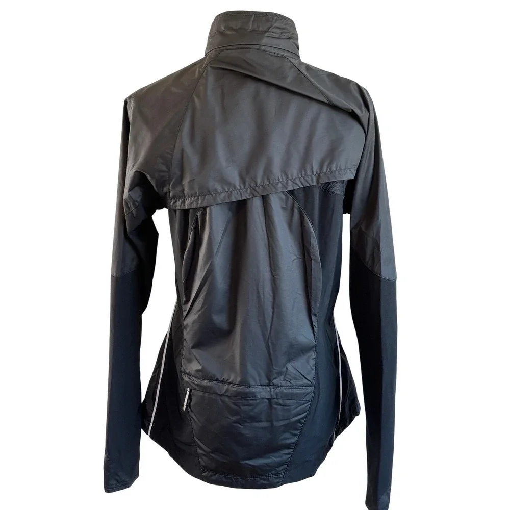Nike Convertible Jacket‎ Black Women's M Zip-Off Sleeves 2-in-1 Vest Windbreaker
